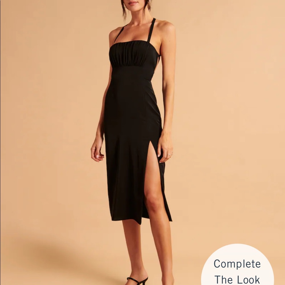 Abercrombie Ruched Midi Dress